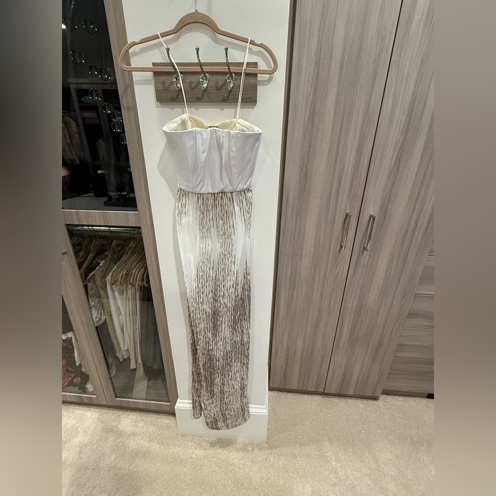 White leather bustiers dress